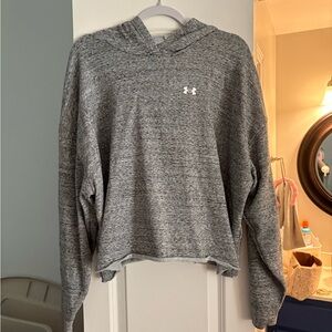 Under Armour Women's Heathered Gray Hooded Thin Sweatshirt